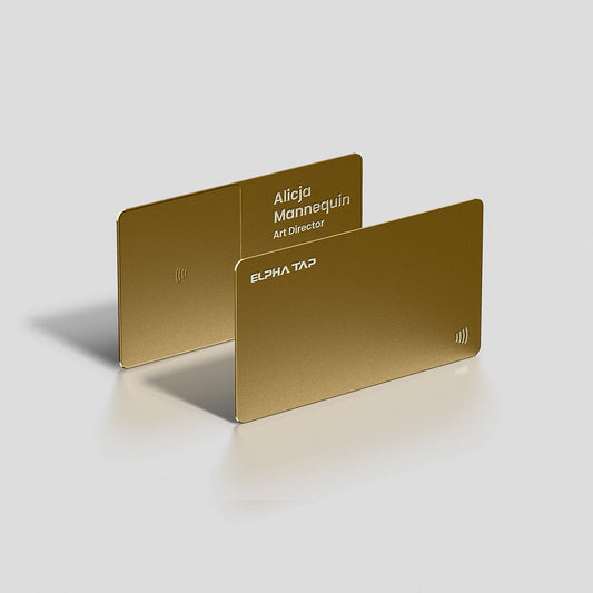Sustainable Gold Metal Digital Business Card