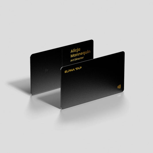 Sustainable Black Inside Gold Metal Digital Business Card - Mamofa Global Store