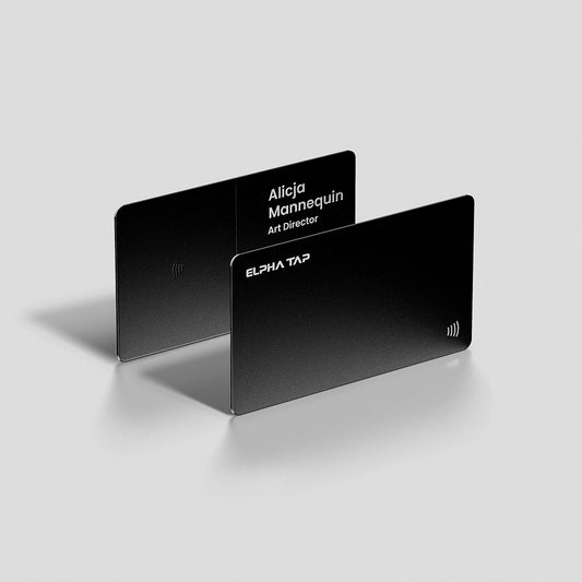 Sustainable Black Inside Silver Metal Digital Business Card - Mamofa Global Store