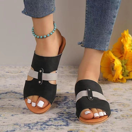 New Fish Mouth Sandals With Belt Buckle Design - Mamofa Global Store