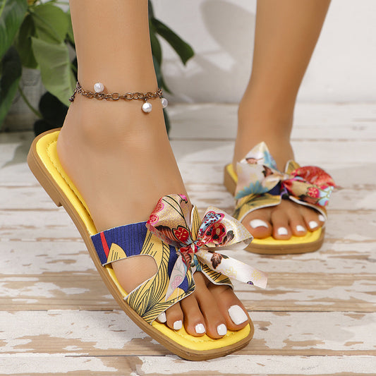 Ribbon Bow Sandals - Mamofa Global Store