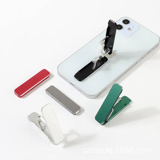 Aluminum Alloy Folding Lazy Desktop Ultra-thin Mini Portable Phone Back Sticker Bracket - Mamofa Global Store