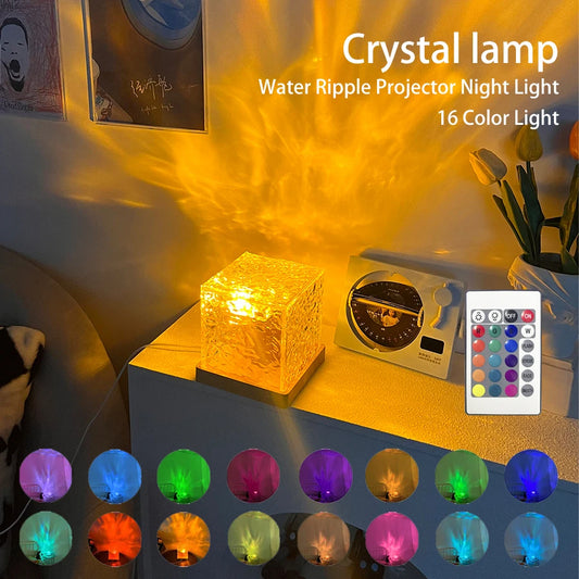 Crystal Table Lamp RGB Dimmable Home Decoration 16 Color Gifts - Mamofa Global Store