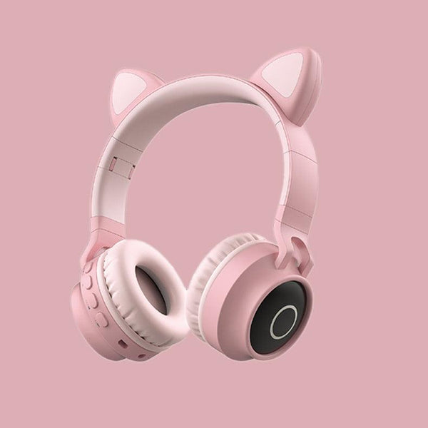 LED Light Cat Ear Headphones Wireless Bluetooth 5.0 Headset Portable Foldable Kids Headphone With Microphone Best Gift - Mamofa Global Store