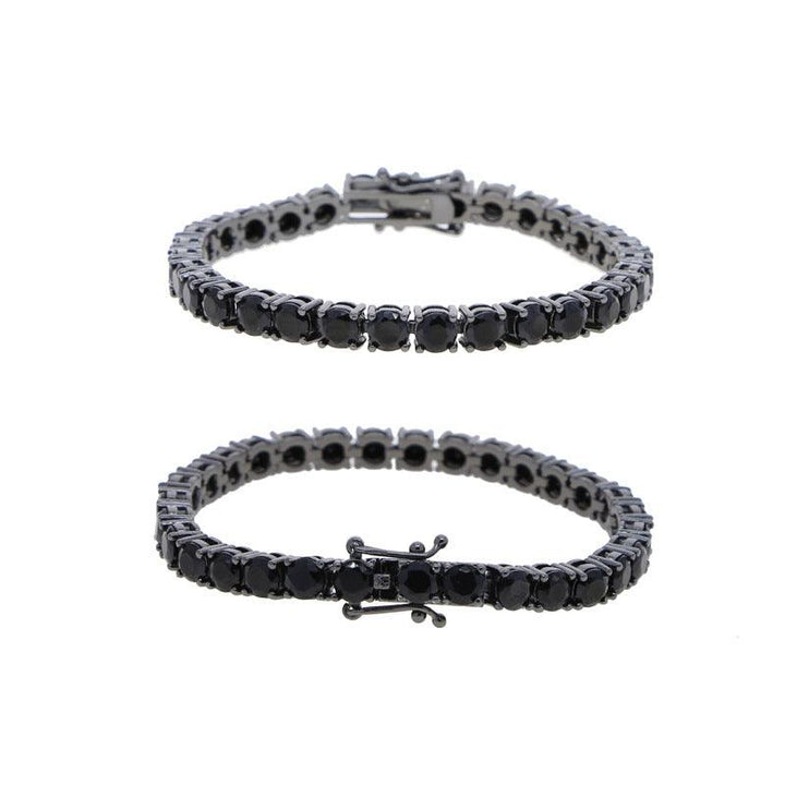 Black Zircon Bracelet Men's Hip Hop - Mamofa Global Store