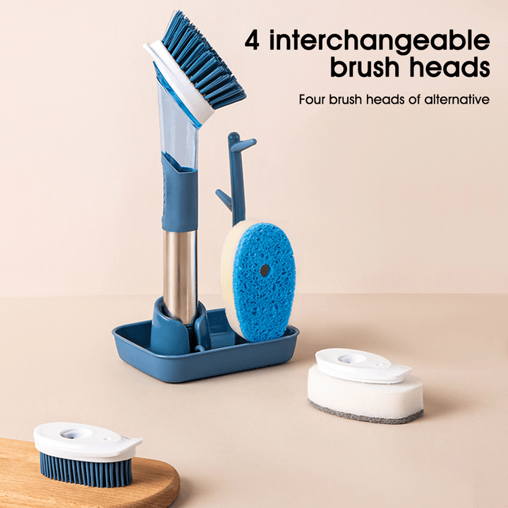 New Multifunctional Dish Brush Household Kitchen Oily Sponge Long Handle Cleaning Brush - Mamofa Global Store