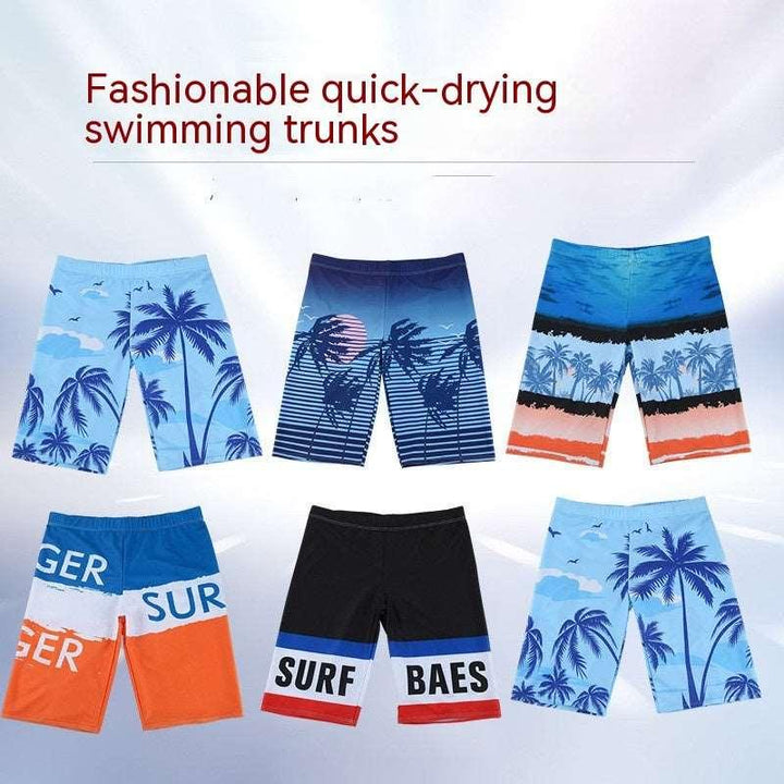 Men's Printed Large Size Loose Hot Springs Swimming Trunks - Mamofa Global Store