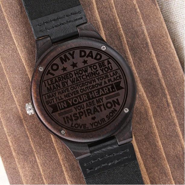 Bottom Cover Lettering Leather Strap Watch - Mamofa Global Store