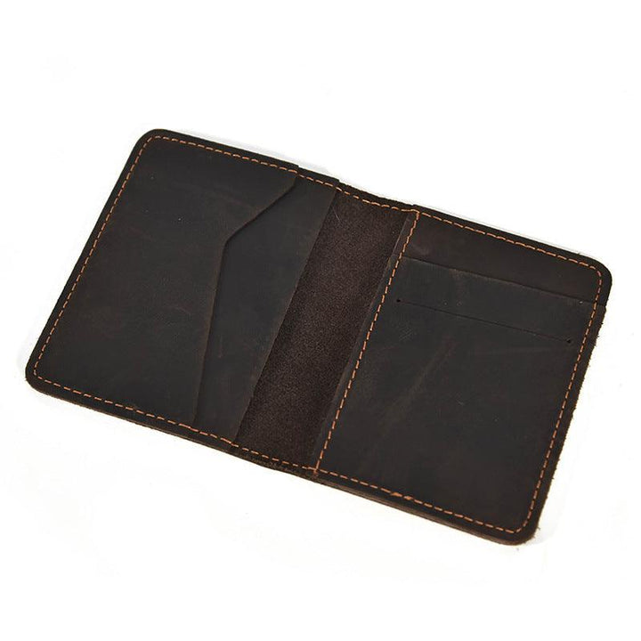 Men's Fashion Retro Leather Wallet Vertical - Mamofa Global Store