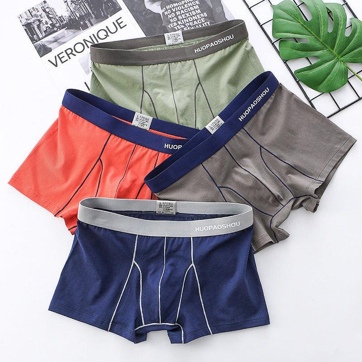 Men's Boxer Briefs Week Days Underwear Solid Color Simple Trendy Breathable Multicolor Pants - Mamofa Global Store