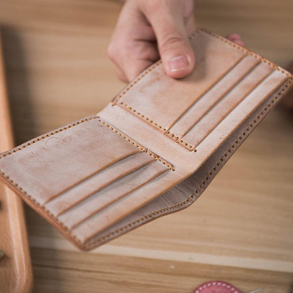 Vintage DIY Waxed Leather Horizontal Wallet - Mamofa Global Store