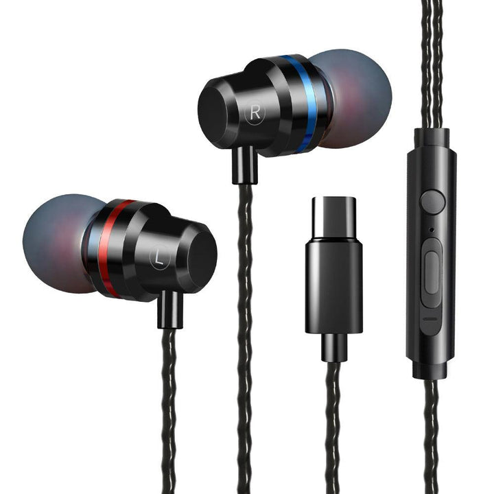 Metal Headphones Heat Tone In-ear Mobile Phone Headphones - Mamofa Global Store