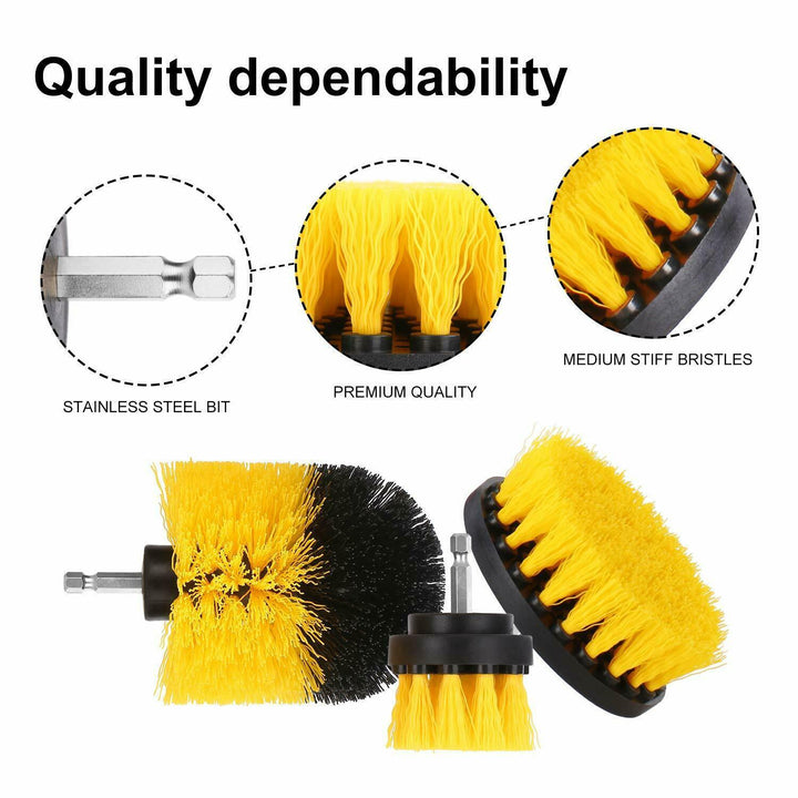 Drill Brush Set Power Scrubber Brushes for Car Wash Cleaning Carpet Tile Grout - Mamofa Global Store