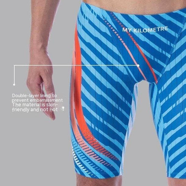 Professional Quick-drying Five-point Swimming Trunks Men's Long - Mamofa Global Store