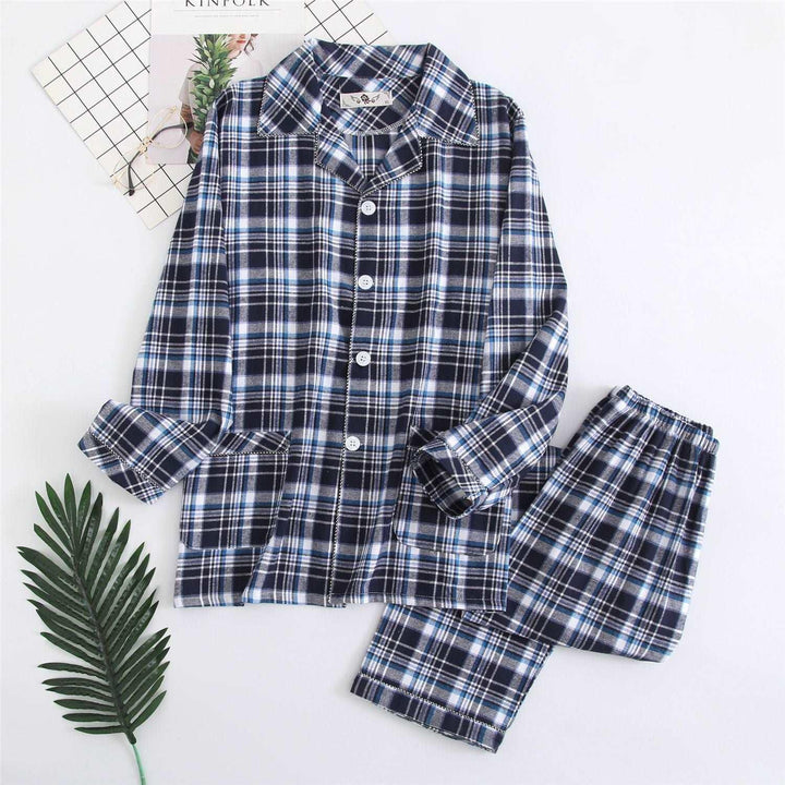 Men's Warm Cloth Flannel Pajama Suit - Mamofa Global Store