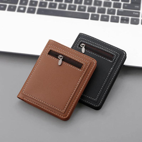 Fashion Personality Vertical Zippered Wallet For Men - Mamofa Global Store