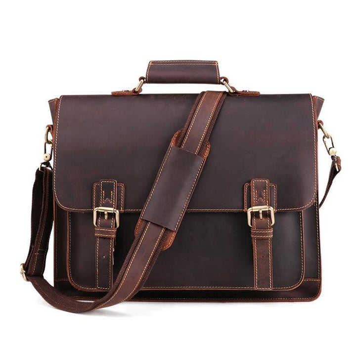 Genuine Leather Men's Business Briefcase - Mamofa Global Store