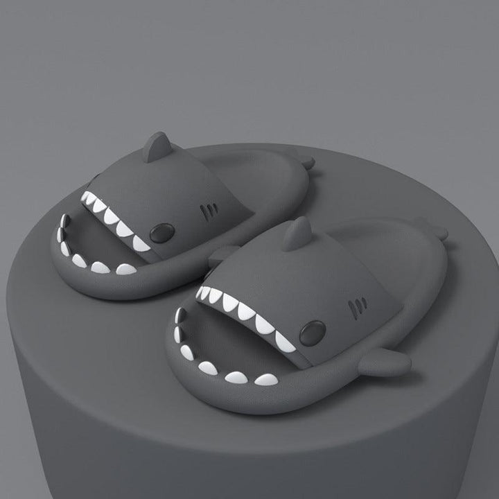 Adult's Slippers Indoor Outdoor Funny Shark Cartoon - Mamofa Global Store