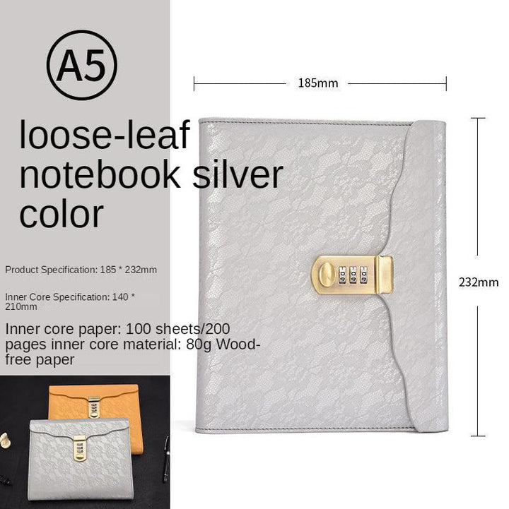 Locked Diary Hand Ledger Stationery Record - Mamofa Global Store