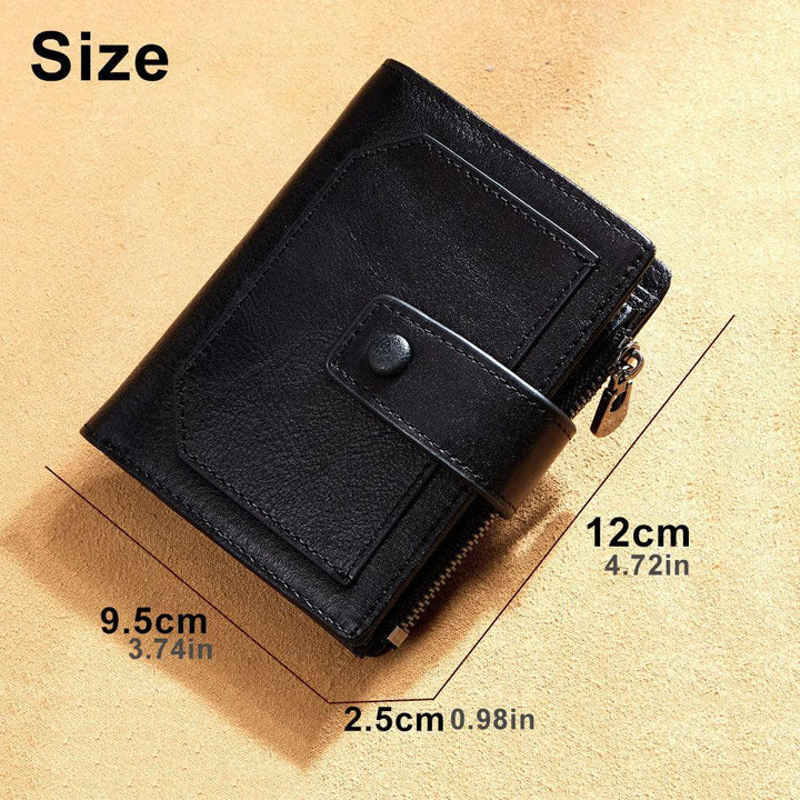 Men's Leather Wallet Three Fold Multi Card Space - Mamofa Global Store