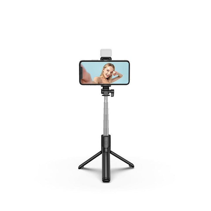Compatible with Apple, Bluetooth Fill Light Selfie Stick Outdoor Live Broadcast Integrated Tripod Phone Holder - Mamofa Global Store