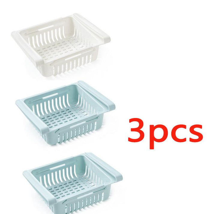 Refrigerator Storage Basket Stretchable Multifunction Kitchen Refrigerator Storage Box - Mamofa Global Store