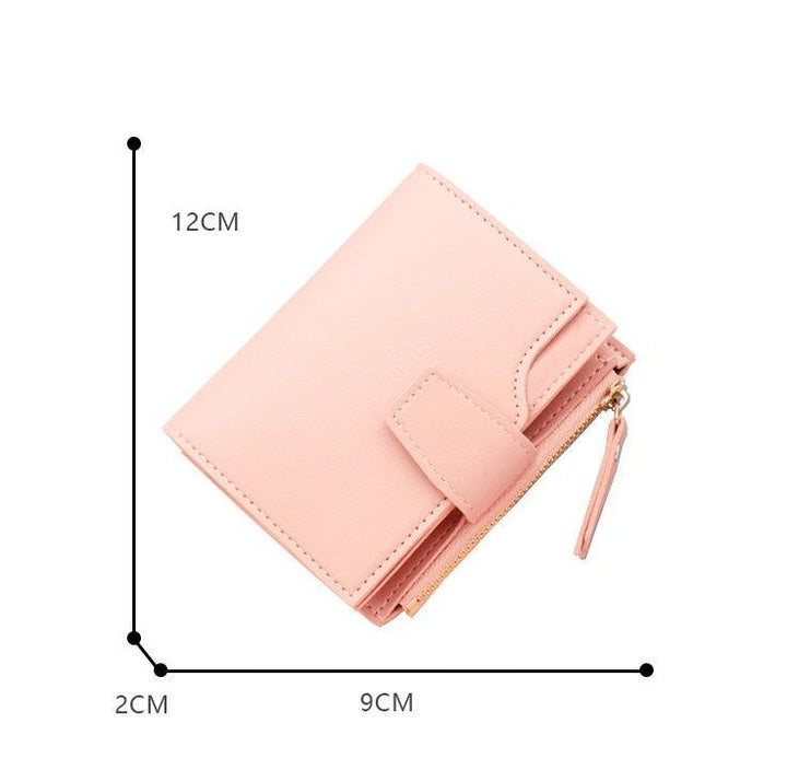 Short Multiple Card Slots Women's Wallet With Zipper - Mamofa Global Store