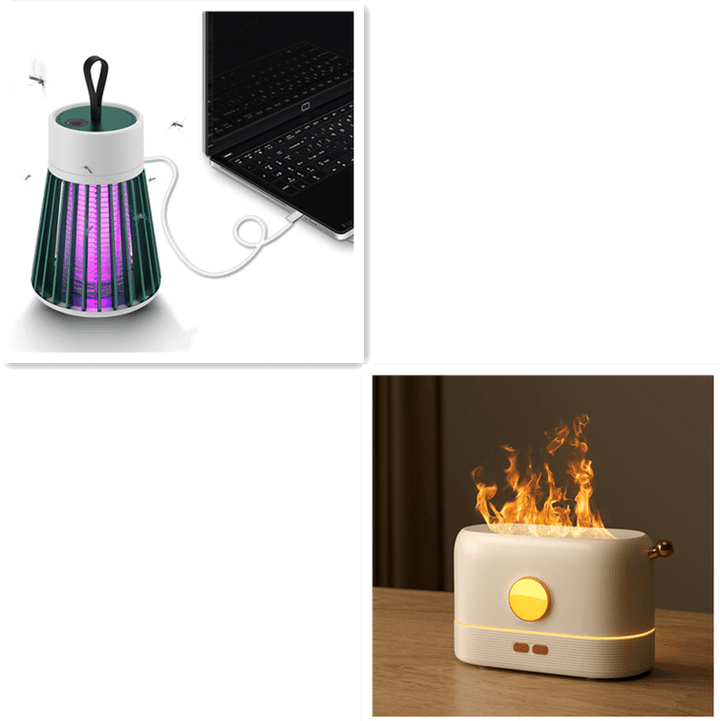 Flame Humidifier: 2-in-1 Fragrance Diffuser & Night Light - Mamofa Global Store