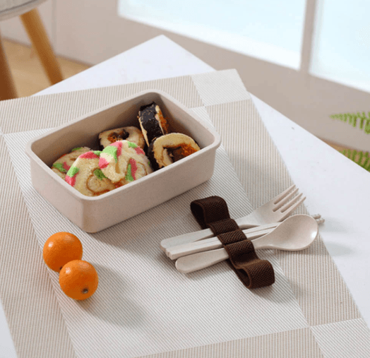 Lunch Box Bamboo Fiber Microwave Oven Bento - Mamofa Global Store