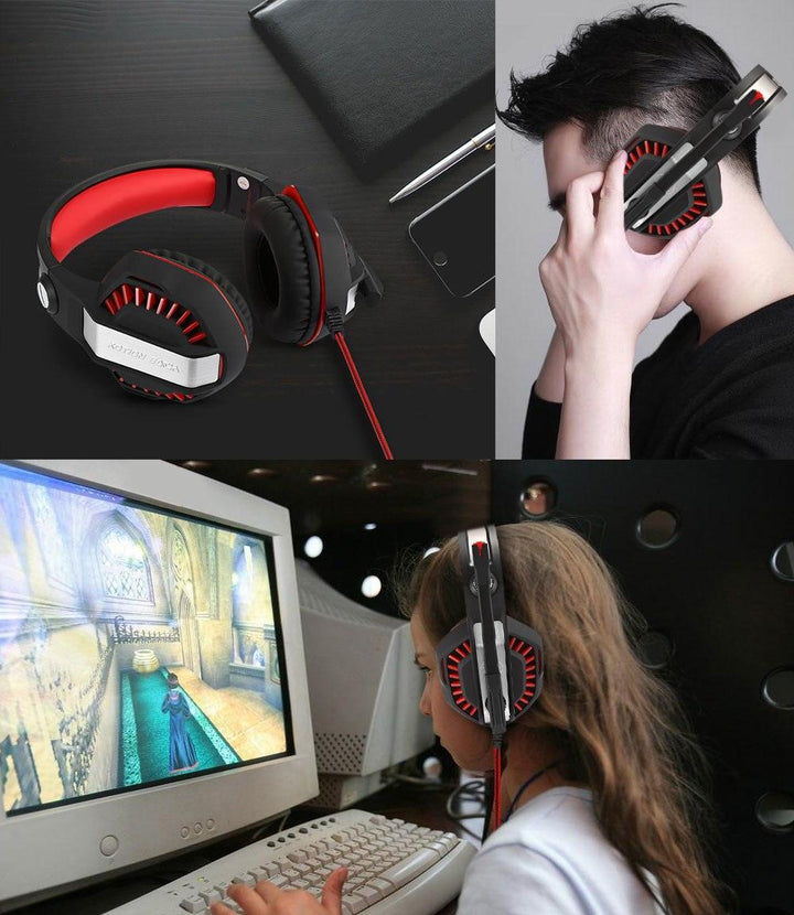 Computer Gaming Headset Headset E-sports Headset with Microphone Microphone - Mamofa Global Store