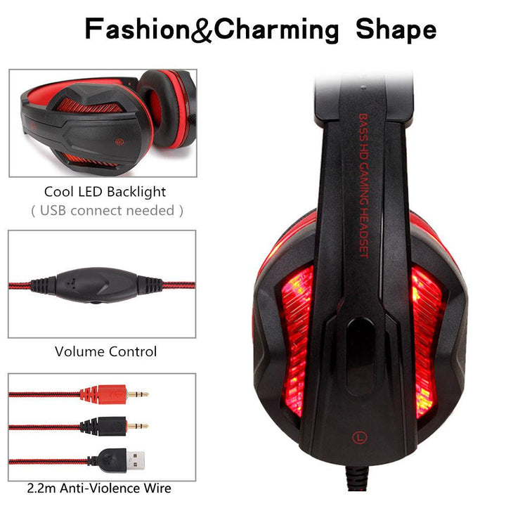 Glowing gaming headset gaming headset - Mamofa Global Store