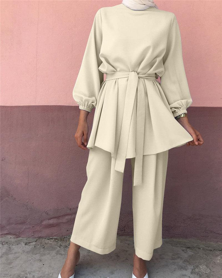 Wide leg pants dress Dubai suit - Mamofa Global Store