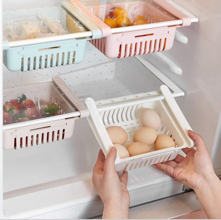 Refrigerator Storage Basket Stretchable Multifunction Kitchen Refrigerator Storage Box - Mamofa Global Store