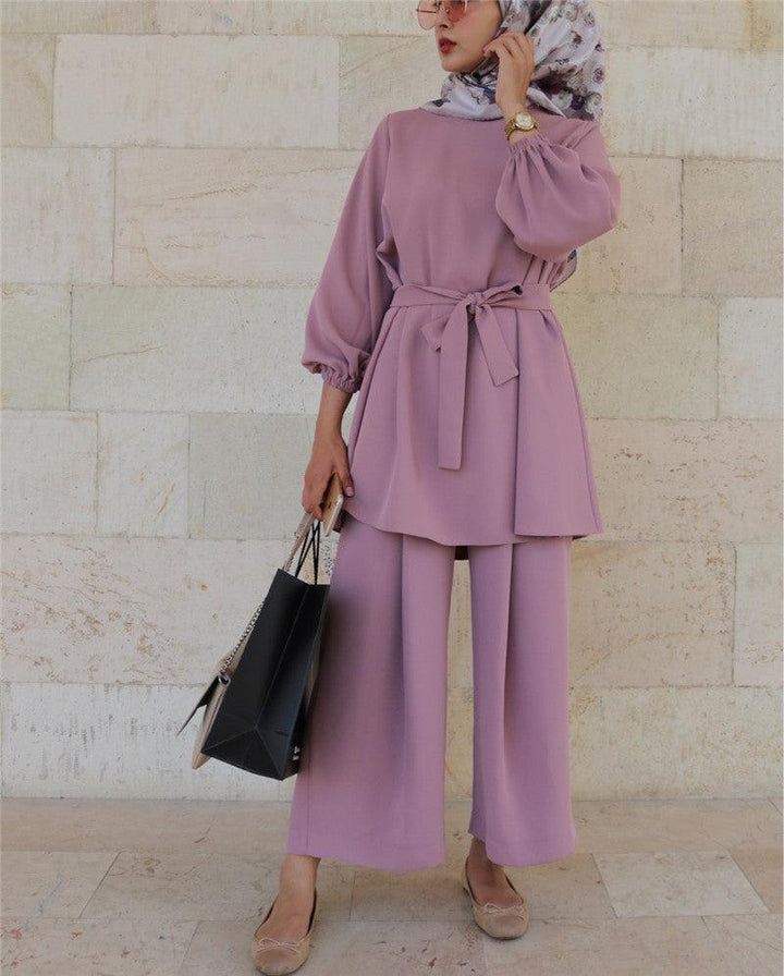 Wide leg pants dress Dubai suit - Mamofa Global Store