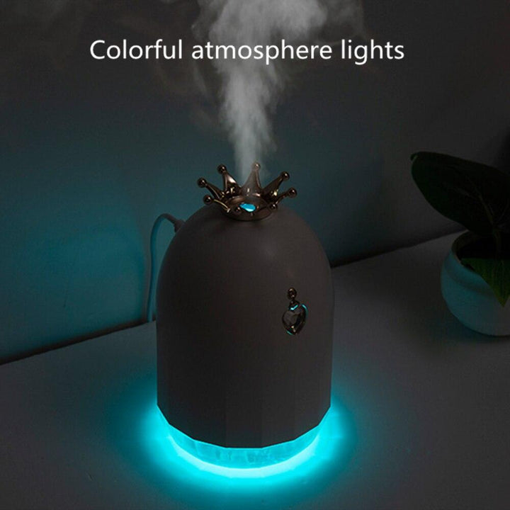 Seven color humidifier, small creative new product, water supplement, crown mute, spray home appliances. - Mamofa Global Store