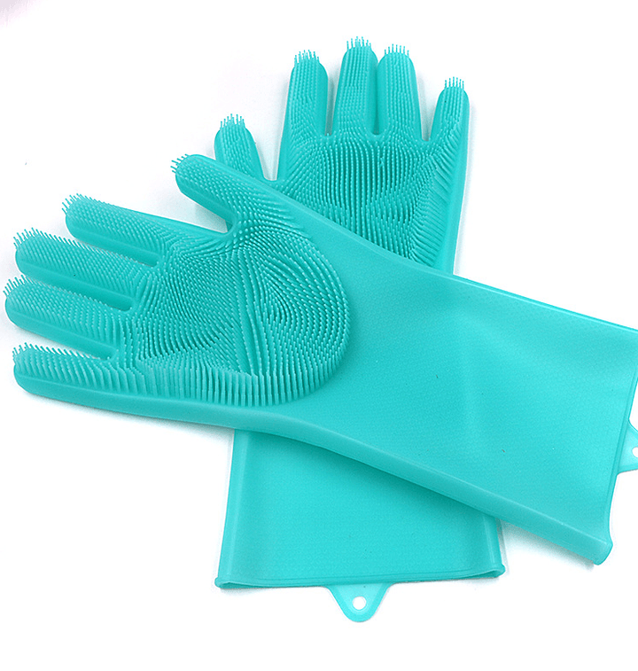 Silicone Heat-resistant Cleaning Brush Scrubbing Gloves - Mamofa Global Store