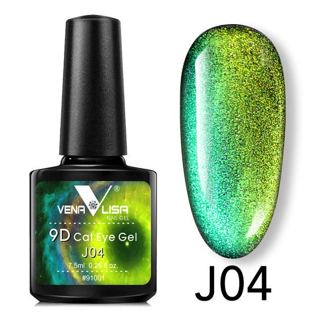 Venalisa 9D Gel Varnish Cat Eye Magic Chameleon Gel Varnish Nail Manicure Galaxy Starry Magnetic Multicolor 5ml Nail Gel Polish - Mamofa Global Store