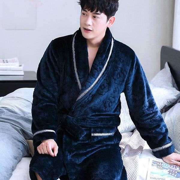 Winter Bathrobe Coral Fleece Couple Pajamas - Mamofa Global Store