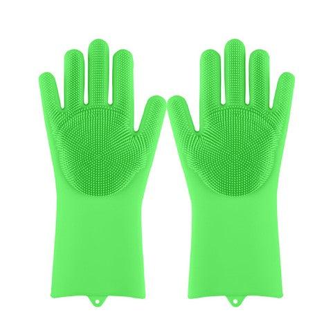 Silicone Heat-resistant Cleaning Brush Scrubbing Gloves - Mamofa Global Store