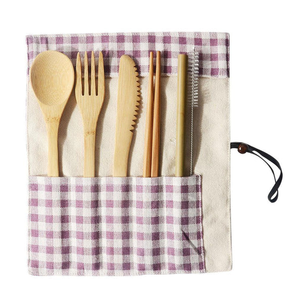 Portable Bamboo Tableware 6-Piece Set - Mamofa Global Store