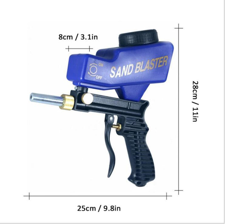 Portable gravity sandblasting gun pneumatic sandblasting set small rust sandblasting device sand blasting machine - Mamofa Global Store