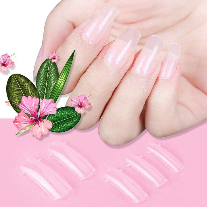 Cross-border Solid-state Extension Glue Matching Piece A Crystal Transparent False Nail 100 Piece Box Nail Extension Glue - Mamofa Global Store