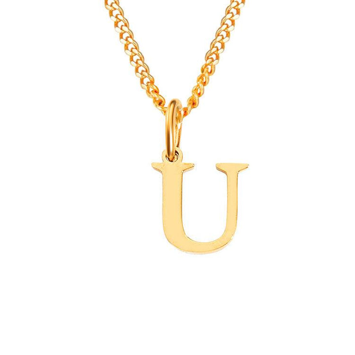 26 Letters All-Match 14K Stainless Steel Necklace - Mamofa Global Store