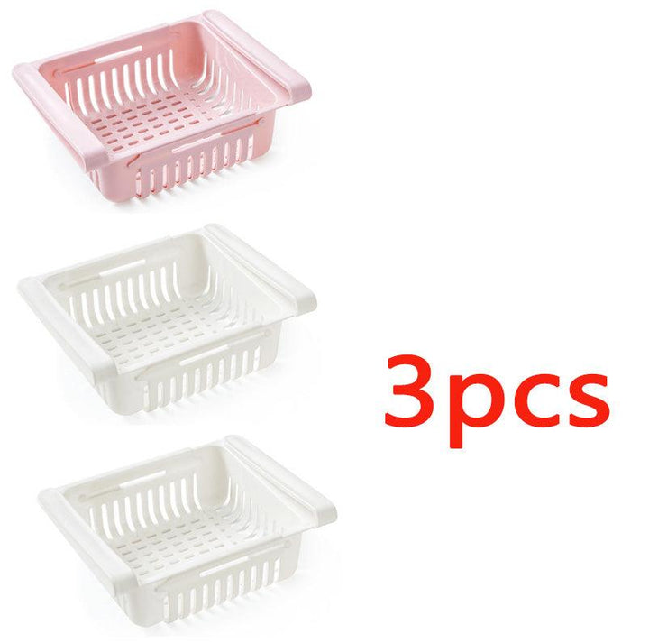 Refrigerator Storage Basket Stretchable Multifunction Kitchen Refrigerator Storage Box - Mamofa Global Store