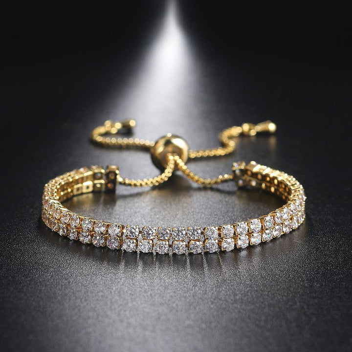 Fashion Double Row Zircon Bracelet For Women - Mamofa Global Store