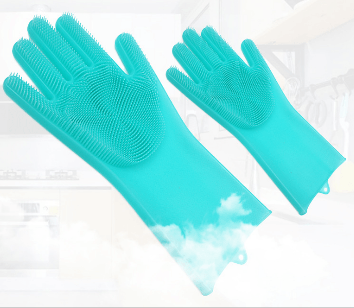 Silicone Heat-resistant Cleaning Brush Scrubbing Gloves - Mamofa Global Store