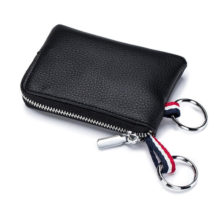 Men's Coin Purse European And American Leather Mini Wallet Soft Leather Zip Coin Driving License Key Case Card Holder Ultra-thin - Mamofa Global Store