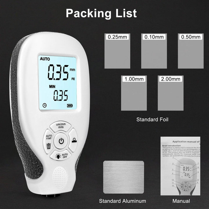 Paint Film Meter Paint Powder Layer Thickness Measurement - Mamofa Global Store