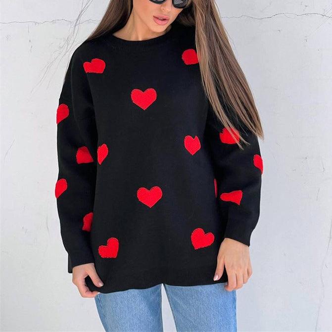 Fashion Love Embroidered Sweater For Women - Mamofa Global Store