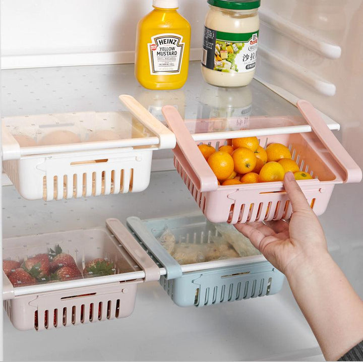 Refrigerator Storage Basket Stretchable Multifunction Kitchen Refrigerator Storage Box - Mamofa Global Store